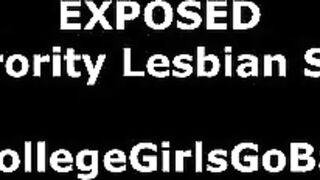 Lesbian sorority girls inspect and toy newbies