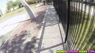 22 years old babe Scarlett Sawyer picked up and fucked