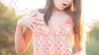 Monster outdoor anal dildoing