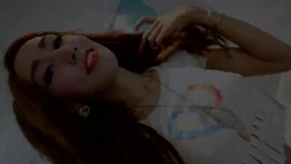 Asian lady boy Kwang shakes it up her girl boner until she cums