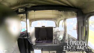 Natural busty amateur fucking in taxi