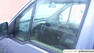 Beautiful Alexa exposes her thick round juggies and gets laid in public