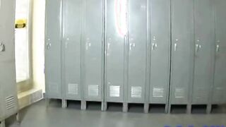 Super hot blonde caught in the shower