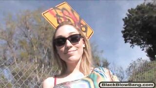 Lilly Labeau throated big black dicks