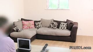 Cute British amateur fucks on casting