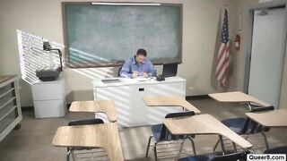 Teacher confronts student with gay photos and gives the student a lesson