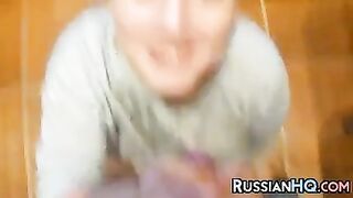 Russian Girlfriend Gets A Facial POV