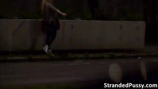 Blonde chick Lola Taylor gets pussy rammed hard in the car by Thomas