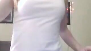 Blonde Teen Dancing Around