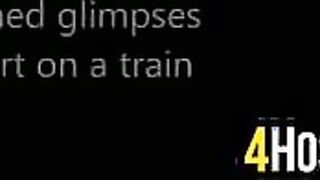 Upskirt On A Train Ride