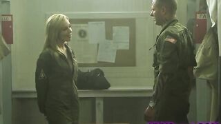 the sexy luscious blonde soldier