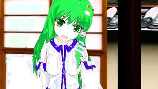 Sweet hentai shemale hot threesome gangbanged