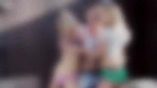 Two sexy petite  girls absolutely loves to sucks and fucks huge dick 