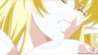 Busty hentai Elf hard poking and creampie