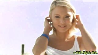 Petite blonde teen Dakota Skye anal fucked!