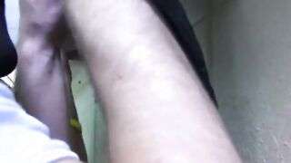 Three young teens fucking with burglar