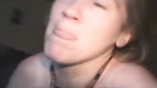 Real prostitute giving some head