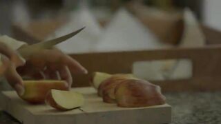 Blonde babe pose outdoor in forest in the garde