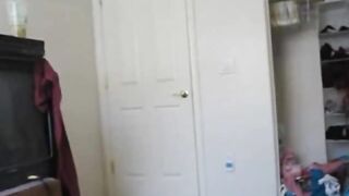 So hot redhead skinny girl dances