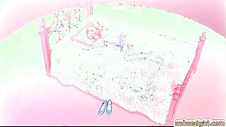 3D hentai shemale self masturbation