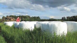 Enjoying herself on the nature