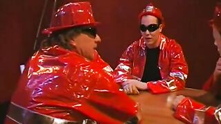 Blonde girl gives blowjob on big dick