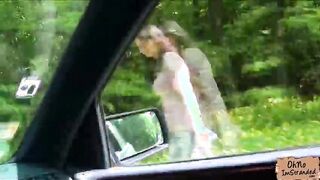 Gorgeous teen opens her legs wide for sex with a stranger