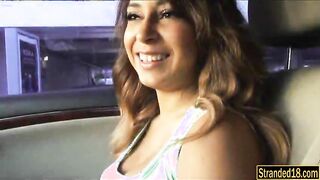 Big boobs Sarai hitchhikes and stuffed