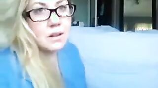 Big Blonde Nerd Masturbating