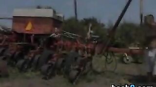 BBW In A Threesome With Farmers