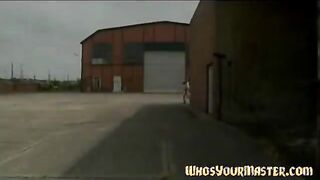 Busty domina dildoing a guys asshole