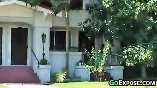 Busty MILF Walking Down The Street