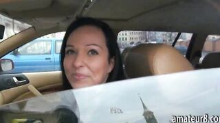Female driver convinced to get fucked in the cab for cash