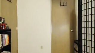 Sexy gothic babe fingers her pussy and her ass