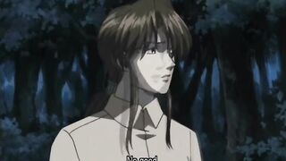 Japanese hentai cutie threesome fucked in the forest