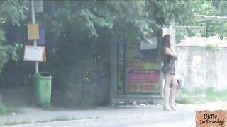 Huge cock slides in between Marinas big juggies and sprays hot load jizz