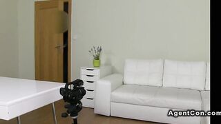 Tattooed busty amateur fucks on casting