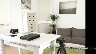 Beautiful amateur blowjob on casting