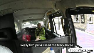 Amateur blonde customer anal fucked by the driver for free