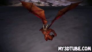 3D redhead babe getting fucked by a winged demon