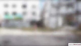 Horny Sheena gets banged hard with a hot dude at the deserted lot 