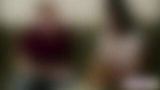 Brunetter masseur Nadia Capri receives an open mouth facial