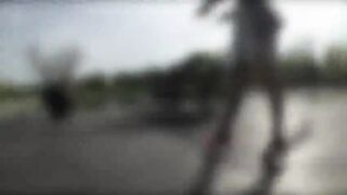 Kind Mischa and friend eats Roccos hard cock outdoors then gets jizzed