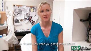 Big tits Victoria takes money and fucked