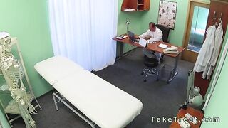 Slim amateur patient fucked by doctor