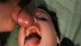 Lusty sucking of giant knockers