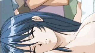 Busty hentai gangbanged in the classroom