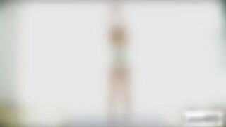 Hot blonde chick excersize her wet pussy and fucked hard by her hunk boyfriend