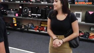 Coed flashes her big tits then pounded with pervert pawn man