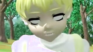 3D anime sucking shemale dick in the outdoor